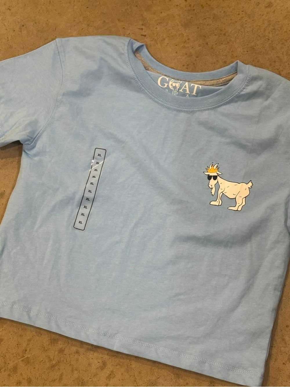 NWT Girls Goat USA Cropped T-Shirt-XL